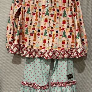 Matilda Jane kids Christmas Pajama Set - Pink and Blue